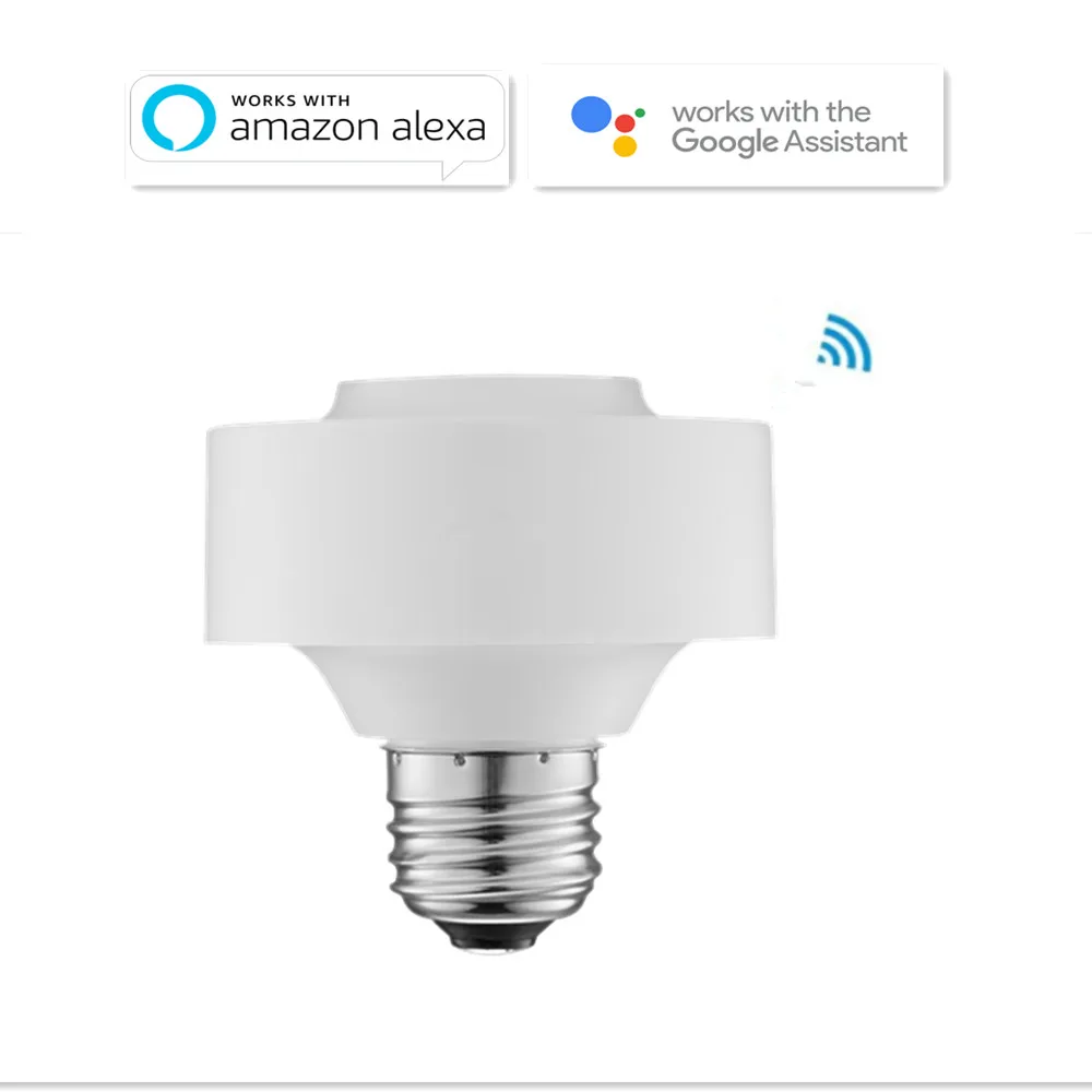 Tuya Smart WiFi выключатель света Разъем Держатель Лампы для светодиодных ламп E27 E26 Google Home Amazon Echo Alexa голосового управления Управление, дистанционное Управление ВКЛ/ВЫКЛ