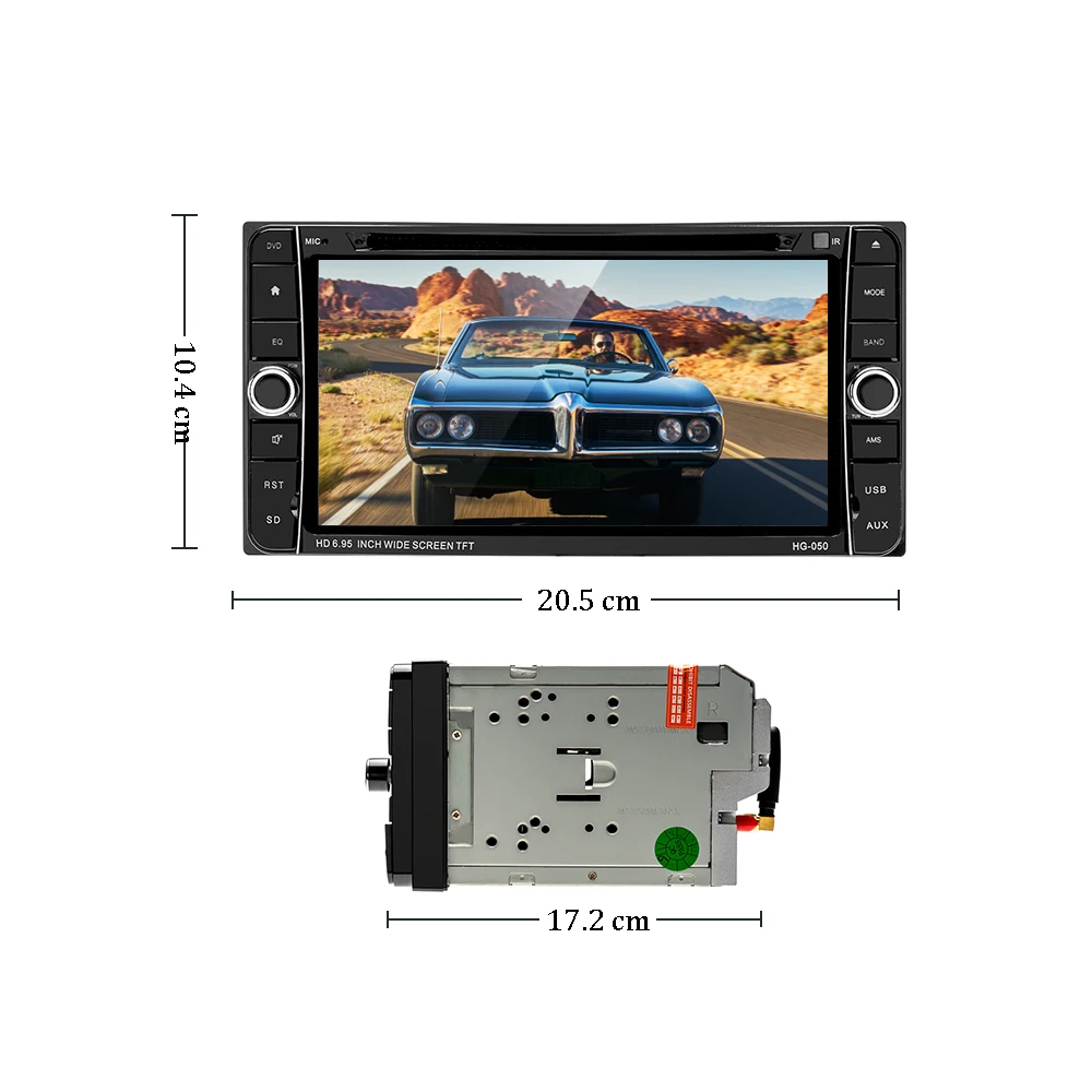Amprime 7 'ƈ Din Автомобильный мультимедийный плеер Android 2Din автомобиля радио