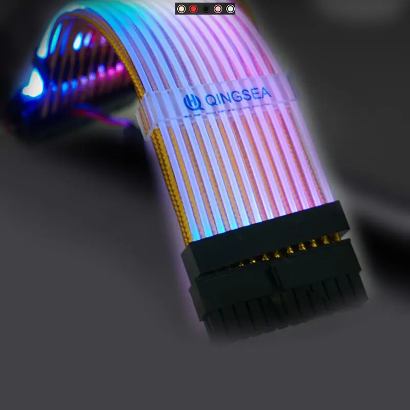 Радуга RGB удлинитель питания для 24Pin к материнской плате или 8Pin + GPU/кабель