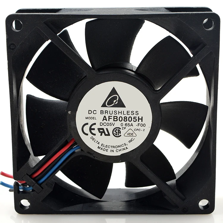 Новый оригинальный вентилятор охлаждения AFB0805H 5V 0.65A 8025 8 см USB с двумя шариками