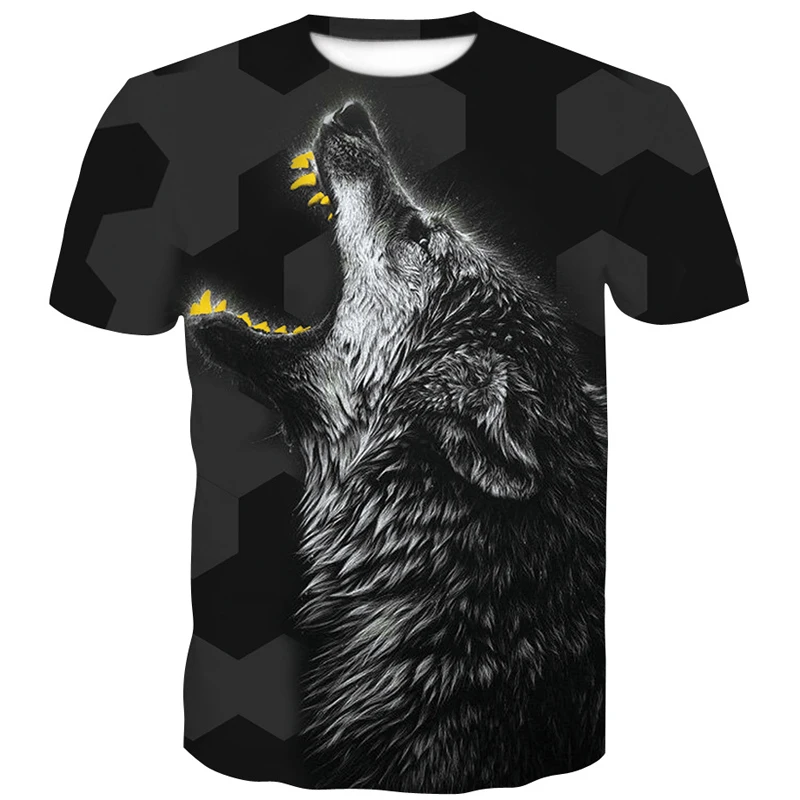 Новинка 2019 крутая забавная футболка с 3D-принтом волка Шаньтоу мужские летние