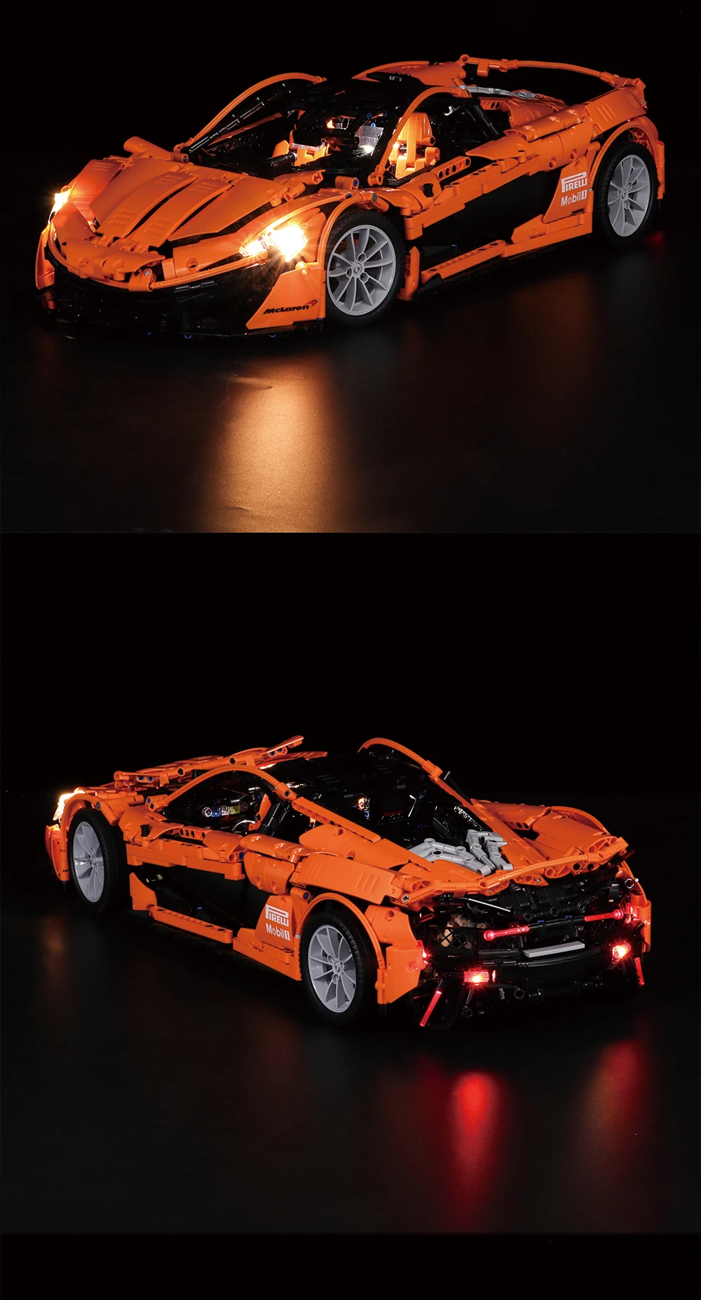 Светодиодный светильник для mlaren P1 hypercar 1 8 XQ 1001 Porsche technic, гоночный автомобиль, совместимый с 20001 3368, строительные блоки, кирпичи, игрушки