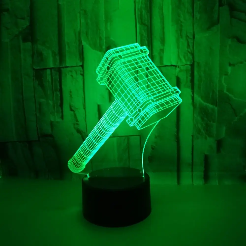 Hammer 3d Светодиодная лампа с цветным сенсорным пультом дистанционного управления