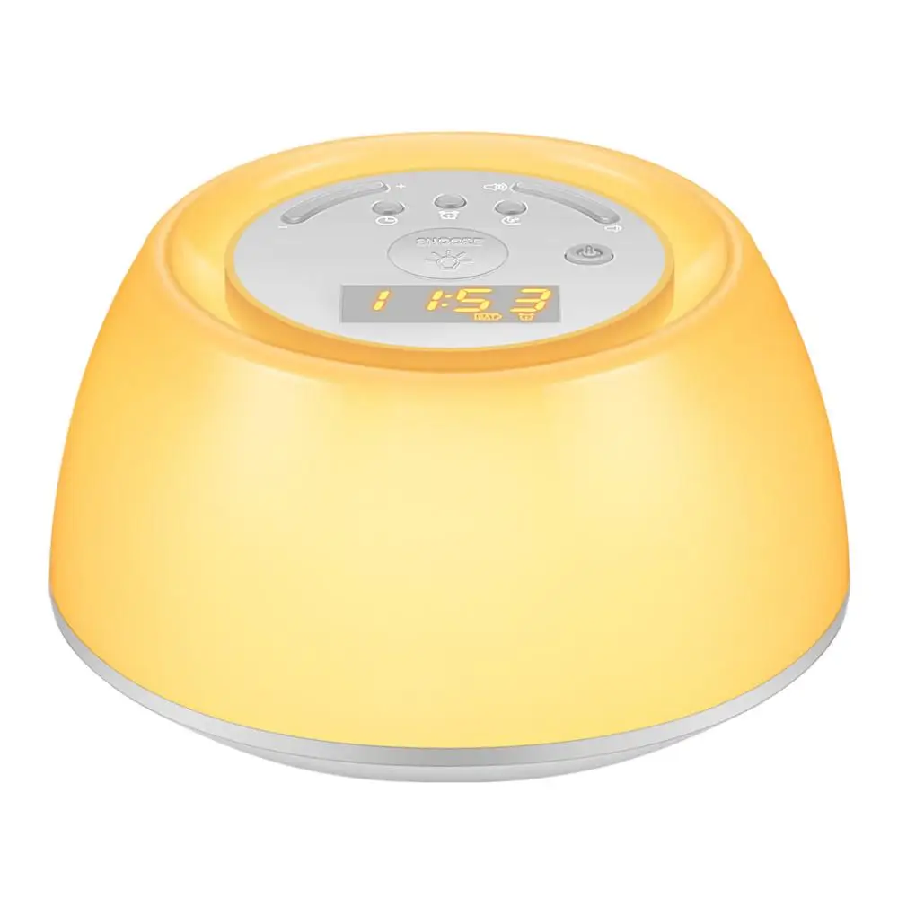 AMIR светильник будильника часы восхода цифровые разноцветный функция звуков
