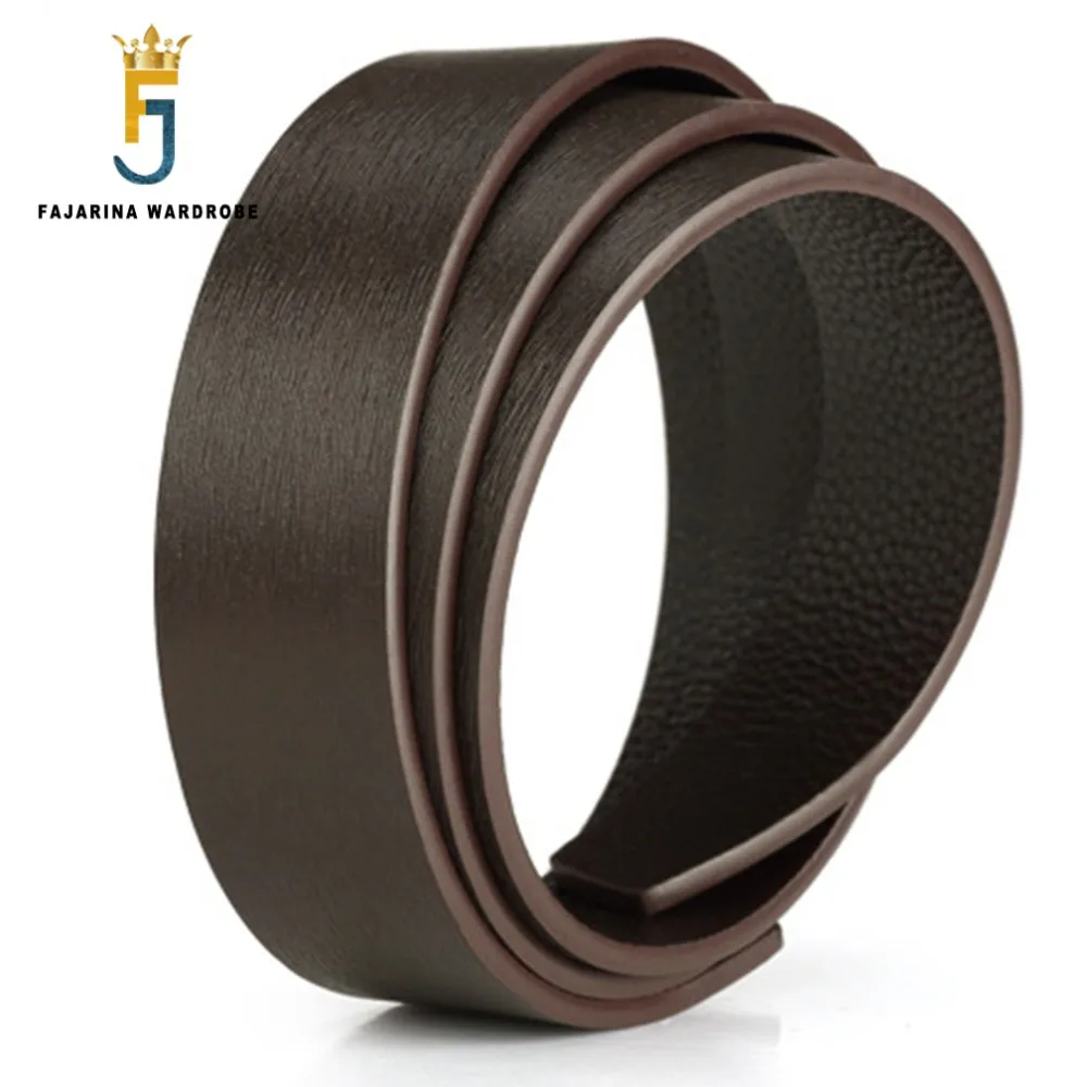 Мужские ремни без пряжки FAJARINA маленькие гладкие из натуральной воловьей кожи в