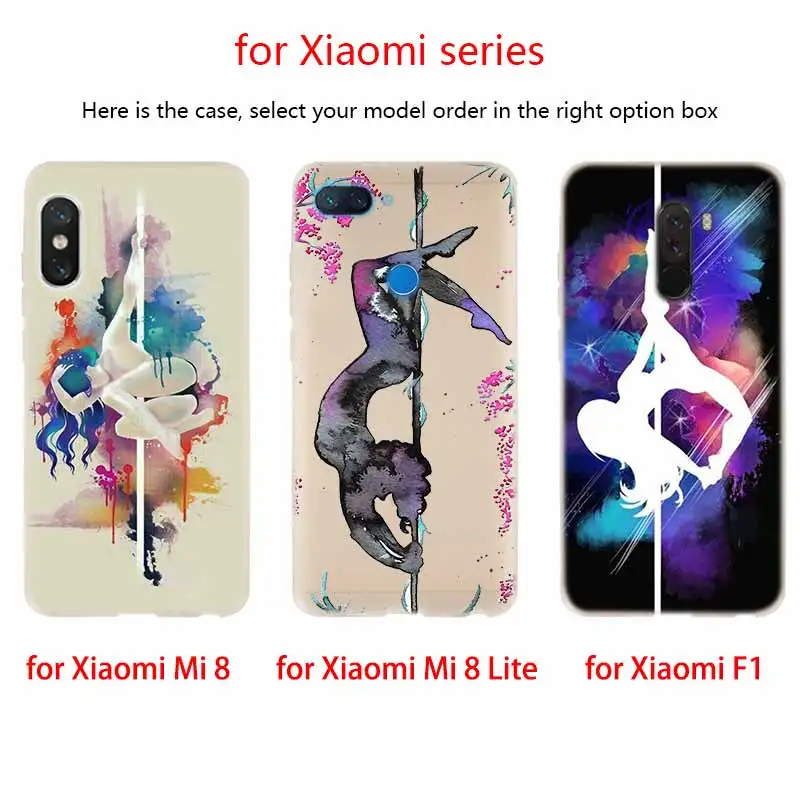 Мягкий Силиконовый ТПУ чехол для Xiaomi Mi 10 8 9 CC9 A1 A2 A3 Lite SE MAX 3 mix 2s 5X 6X Pole dance