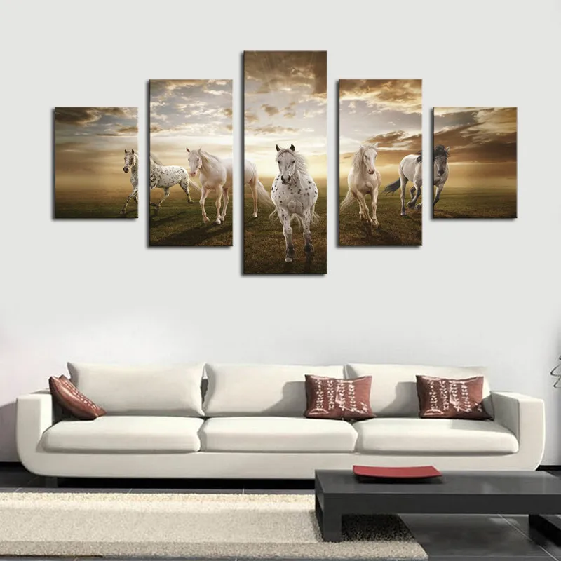 Без рамки 5 шт. высокое качество дешевые художественные фотографии бегущая