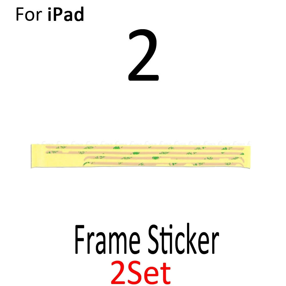 2 компл./лот, новинка, 3m, клей, средняя рамка, клейкая наклейка для iPad Air 2 Mini 1 2 3 4, сенсорный экран, дигитайзер, лента