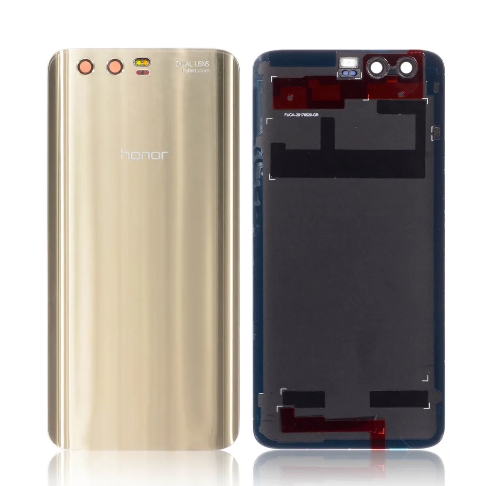 Оригинальная задняя панель корпуса стекло для HUAWEI Honor 9 задняя крышка Крышка батарейного отсека со вспышкой объектив Запасные части