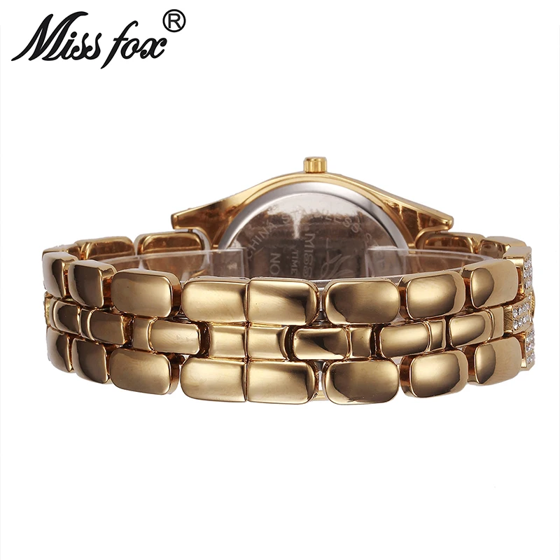 Miss Fox Топ люксовый бренд женские часы со стразами даже противоударные