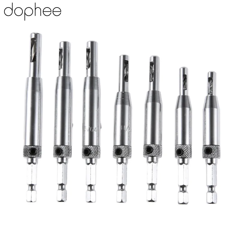 Dopee HSS Самоцентрирующийся шарнир, сверло для окон, дверей, винтов, отверстий, пилы, деревообрабатывающий шкаф, оборудование, сверло, инструмент, 7 шт