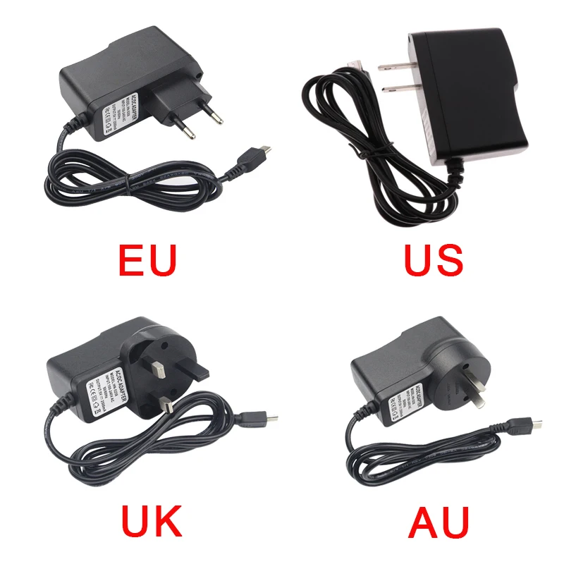 5 в 100 А Зарядное устройство переменного тока 240 В-в адаптер Micro USB кабель EU US UK вилка для Raspberry Pi 3 Model B+ plus