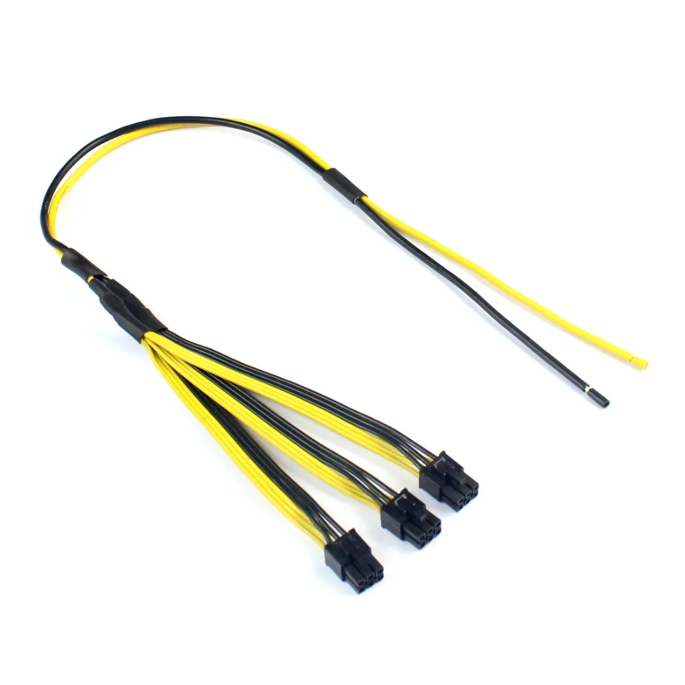 10 шт. S7/S9 к тройной 3X PCI E PCIe Express 6Pin Графический кабель питания сплиттера шнур для BTC
