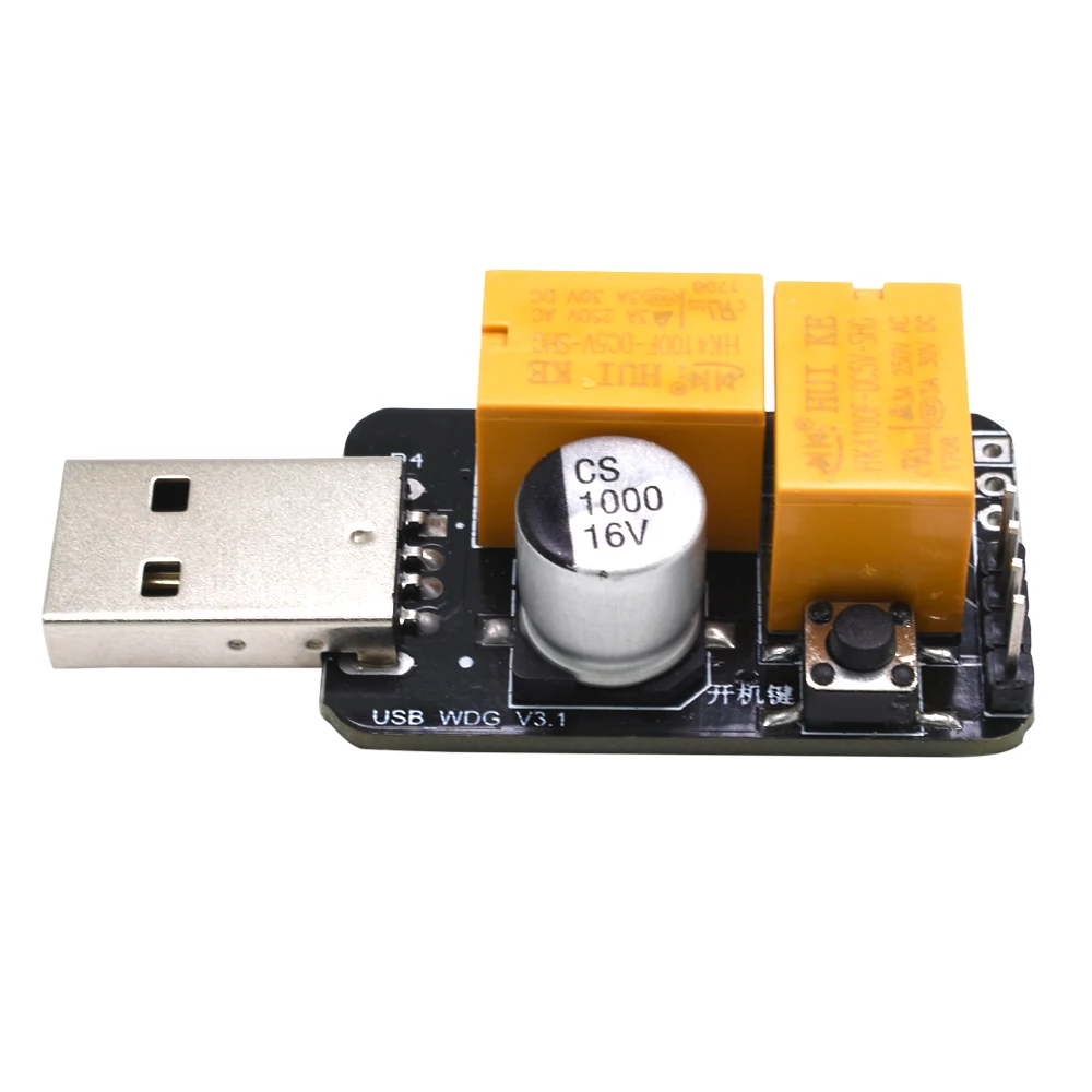 TISHRIC USB сторожевой Шахтер таймер Райзер карта модуль двойное реле ПК компьютер