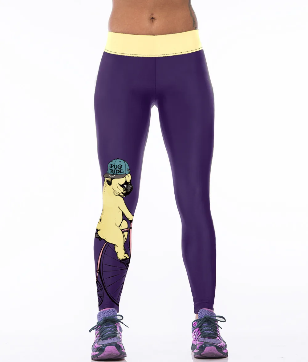 

Fashion Pet Dog 3d Printed High Waist Leggings Spandex Push Up Workout Legging Fitness Pants Women Punk Rock Leggins Mujer Ropa