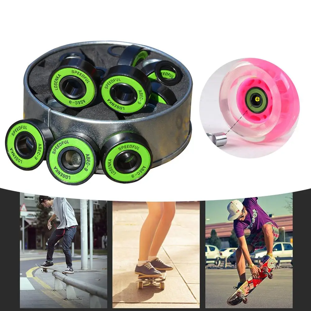 8 шт. подшипников ABEC 9 роликовых FreeLine скейт скейтборд Лонгборд Rodamientos|Скейтборд| |