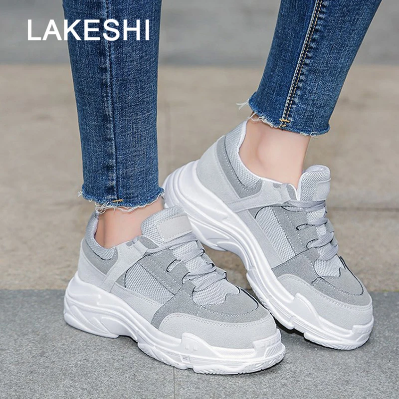 Модная новинка Повседневная обувь для женщин кроссовки на шнуровке не