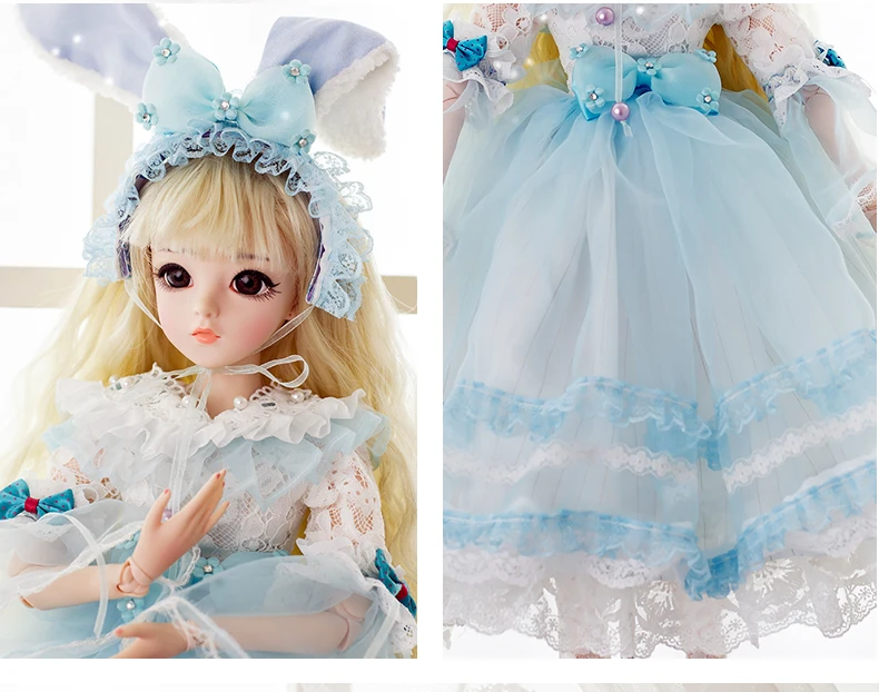 S5- Laura 1/3 Josephina-Doris SD BJD куклы таинственная Голубая Фея Принцесса с макияж Одежда обувь и парик лучший подарок для девочки