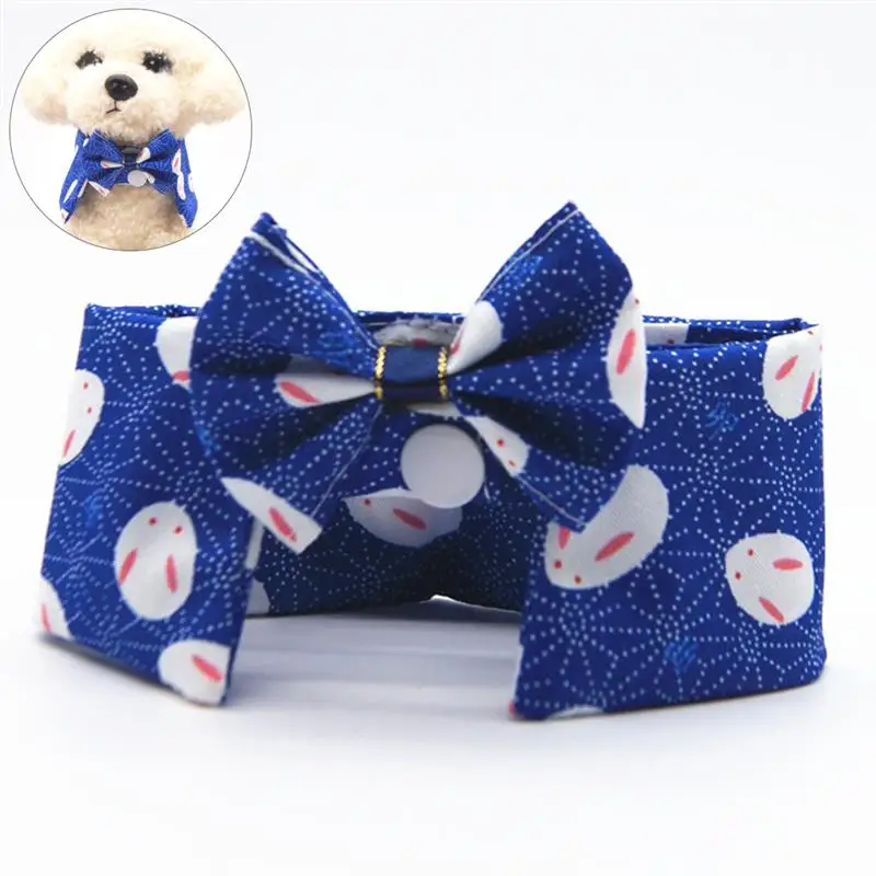 1pc Cotton Dog Bandana Pet Cat Kitten Collar Puppy Scarf Neckerchief Small Medium Dog Collars Pet Tie Accessories Chihuahua