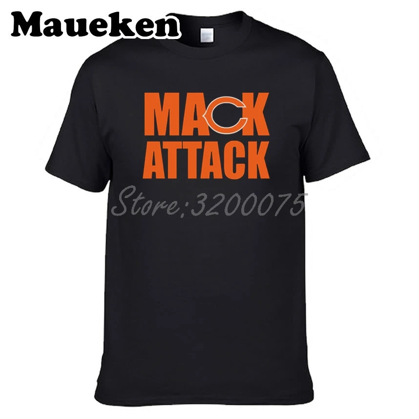 Мужская футболка Khalil Mack 52 Chicago одежда для фанатов подарок с круглым вырезом W18091101 |