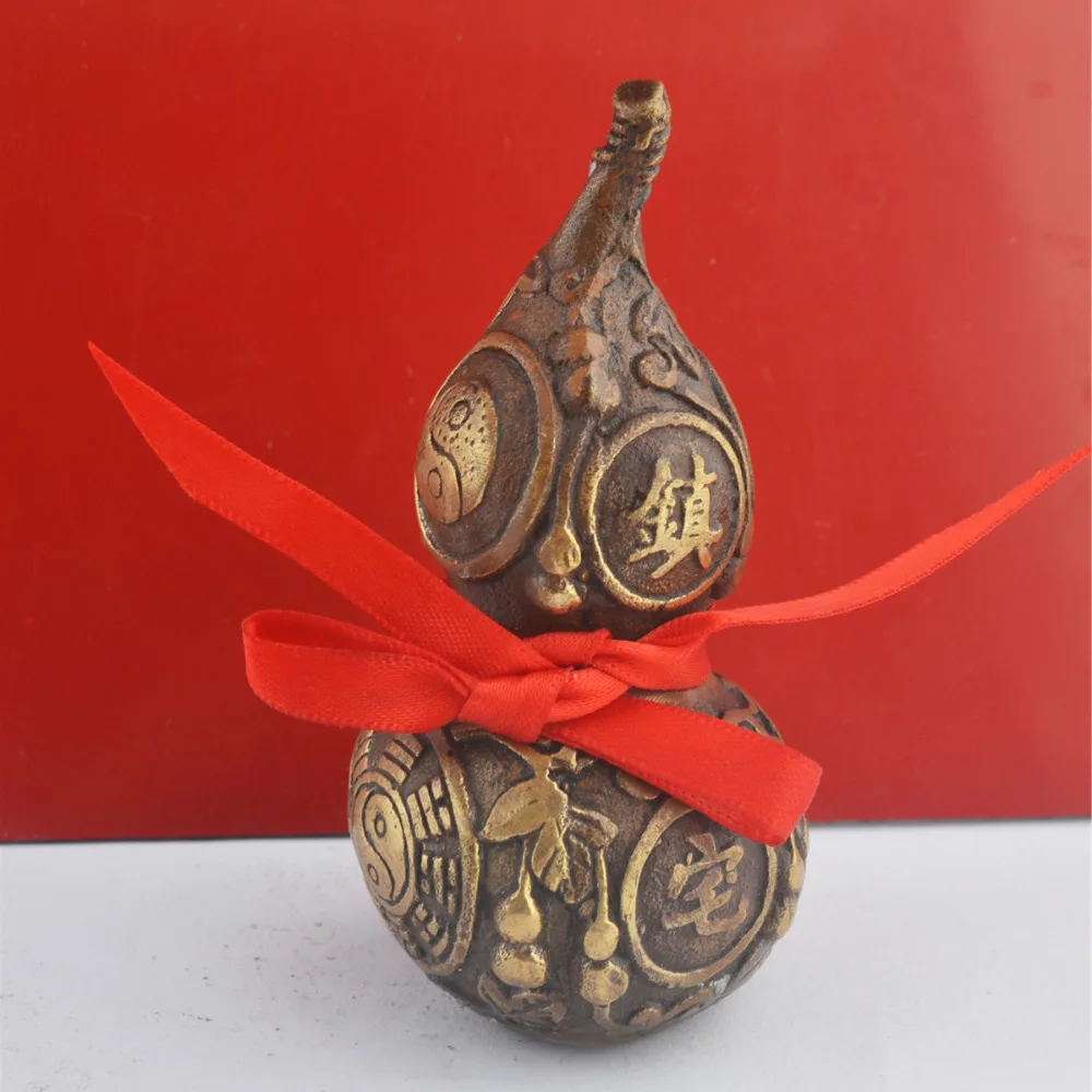 Горячая продажа Китайская народная бронзовая латунная резная фэншуй Тыква