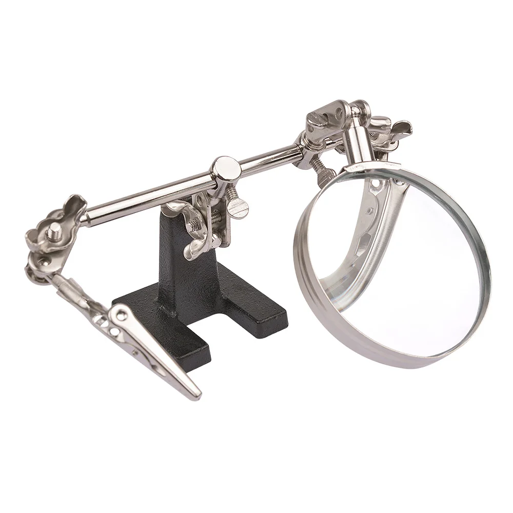 Desktop Magnifier Three Hands Auxiliary Clip Electric Iron Soldering for Jewelry Antiques Welding Circuit Board Stand | Инструменты