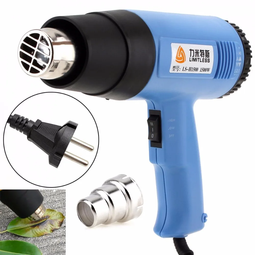 High Quality AC220V EU Plug / 110V US 1500W Adjustable Temperature Electric Heat Gun Multifunctional Handheld Hotair Gun