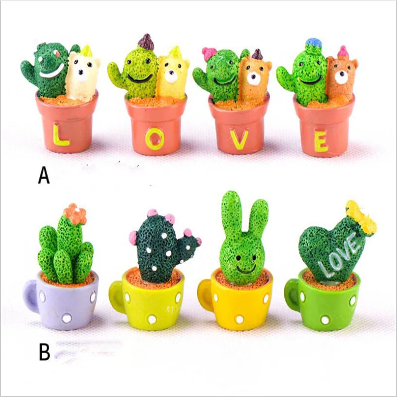Любовь кактус микро экологический ландшафт бутылки аксессуары DIY изделия из