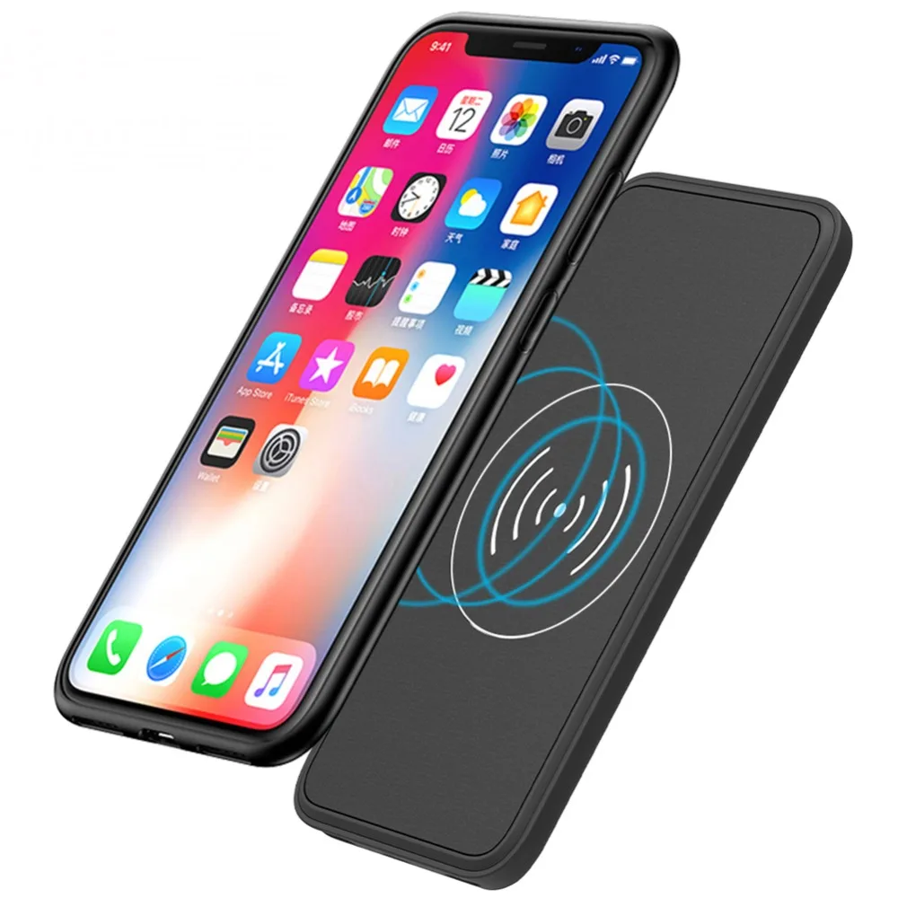 5000 мАч чехол для зарядного устройства для iphone X/XR/XS MAX чехол для телефона умный беспроводной зарядный Аккумулятор для samaung note9 note8