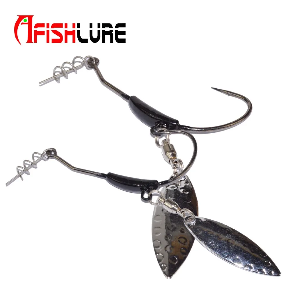 3 шт./лот кренк рыболовный крючок со свинцом с металлическими ложками блестками 2