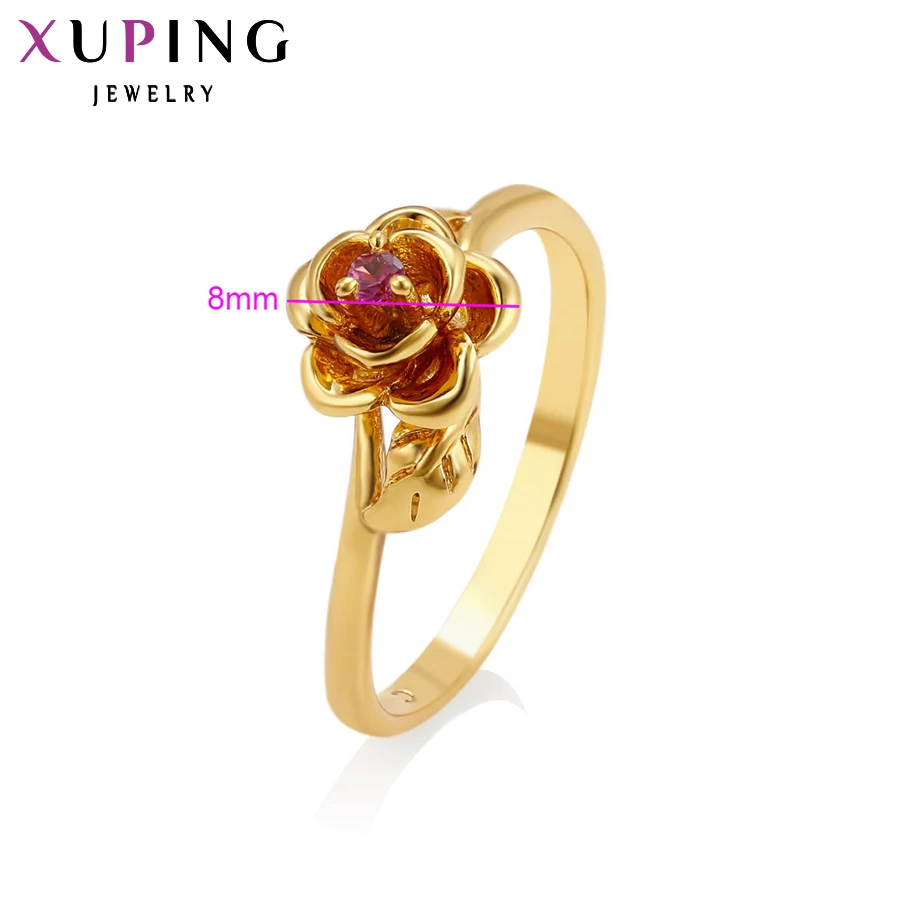 Женское кольцо Xuping модное из чистого золота для вечеринки и свадьбы подарок на