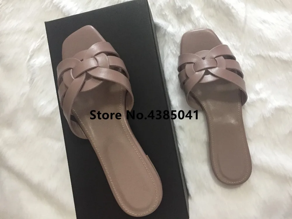 

100% настоящие фотографии; Женские сандалии из лакированной кожи; Цвет черный, розовый; Женские уютные шлепанцы; Туфли на плоском ходу с открытым носком Mujer