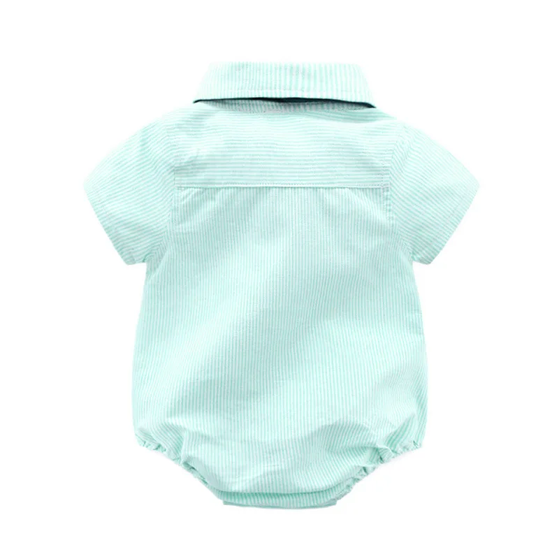 Summer new children's clothing male baby small fresh gentleman style cotton haber pants two sets of children's clothing