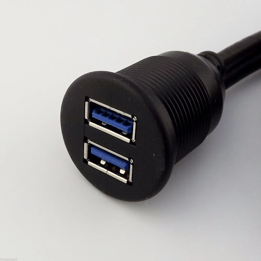 Автомобильное крепление для приборной панели двойной USB 3 0 Мужской и Женский