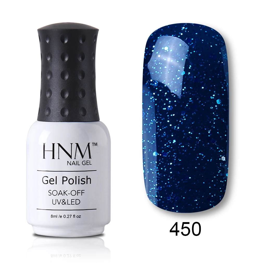 blue 450 HNM 8 мл синий красный розовый зеленый желтый цвет уф гель лак для ногтей светодиодный светильник полупостоянный лак Hybird основа топ праймер маникюр - Цвет: blue 450