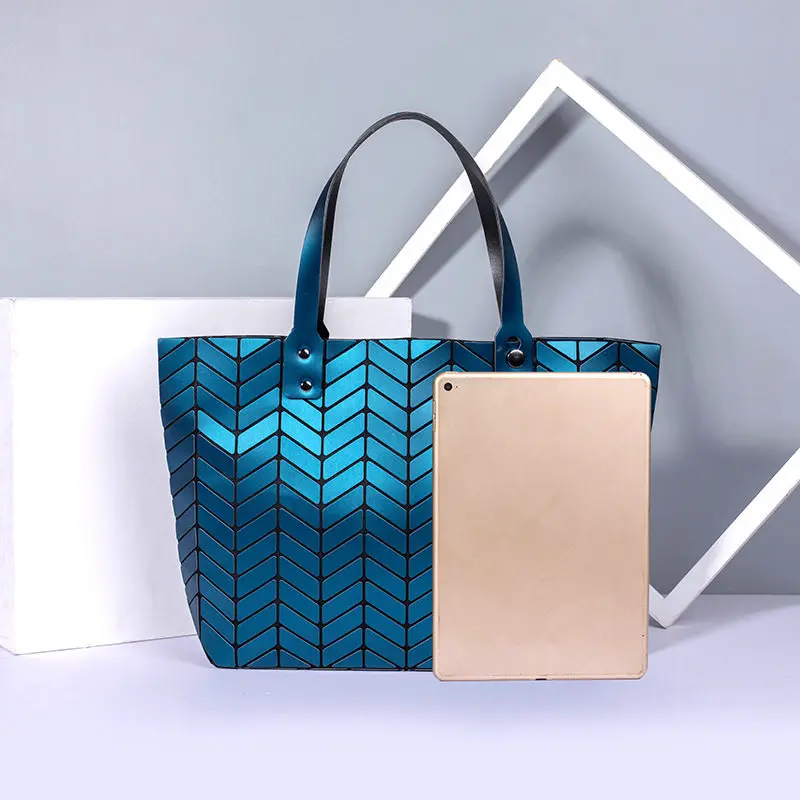 Женские матовые складные сумки на плечо большие повседневные клатчи в клетку с