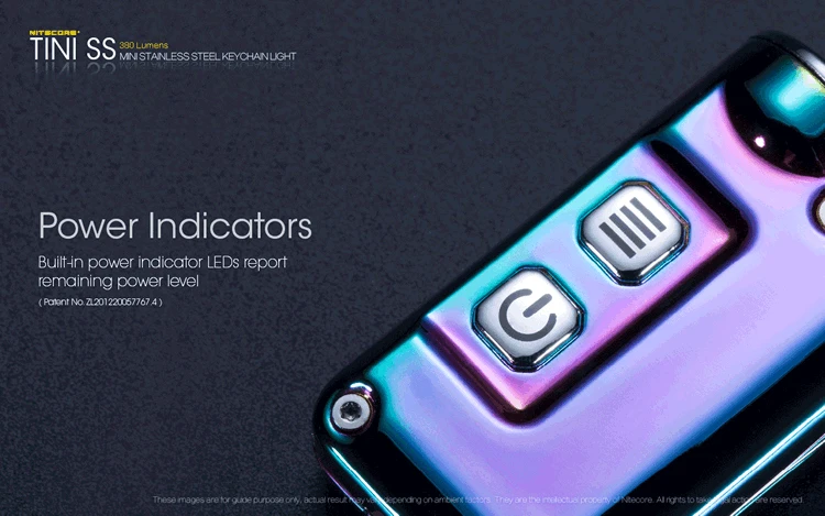 NITECORE TINI SS мини светильник для ключей из нержавеющей стали CREE XP-G2 S3 max 380 люмен луч бросок 64 м EDC маленький фонарь мини-светильник для вспышки