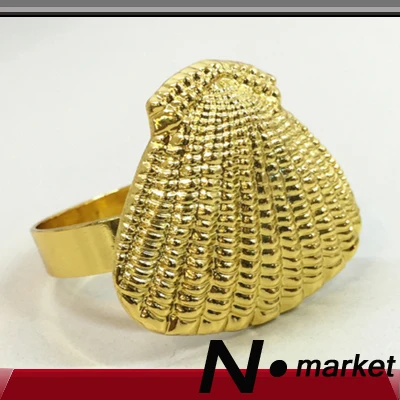 

New ArrivalShell Silver Gold Metal Napkins Ring Free Shipping For Wedding Party eco Friendly Stocked Christmas Napkin Holder