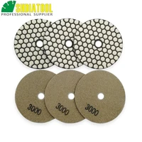 sdiatool 7pcs 4inch 3000 b dry diamond sanding discs diameter 100mm resin bond diamond flexible polishing pads very competitive