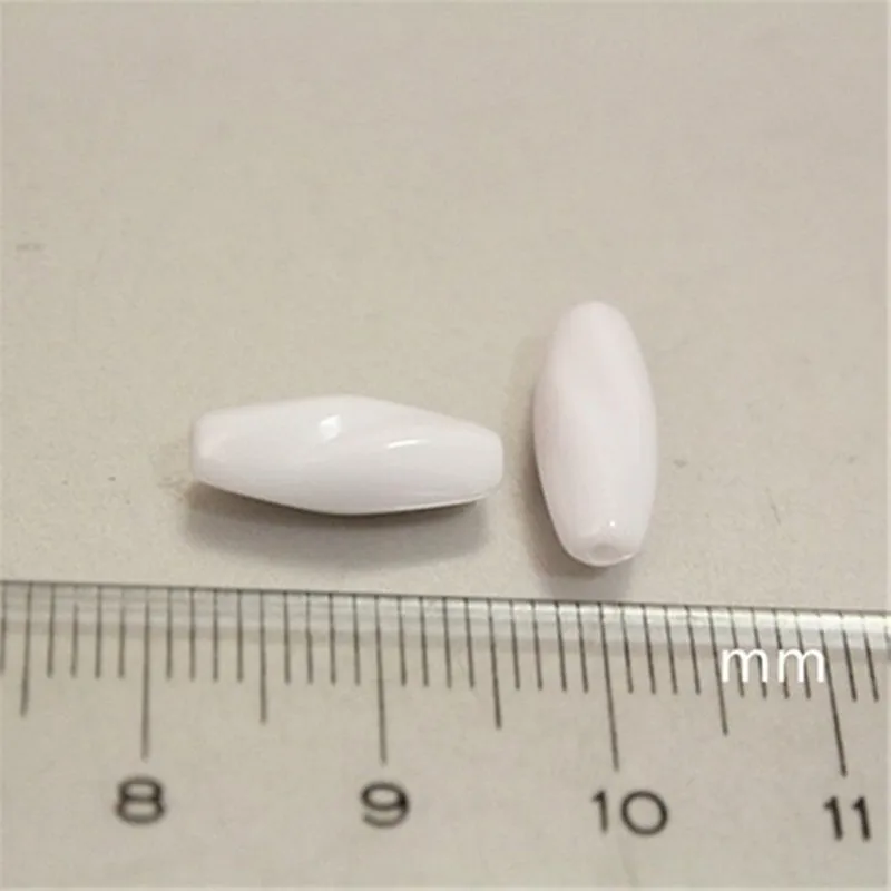 35 шт. белые длинные биконусные Акриловые Бусины бусины для ожерелья браслета