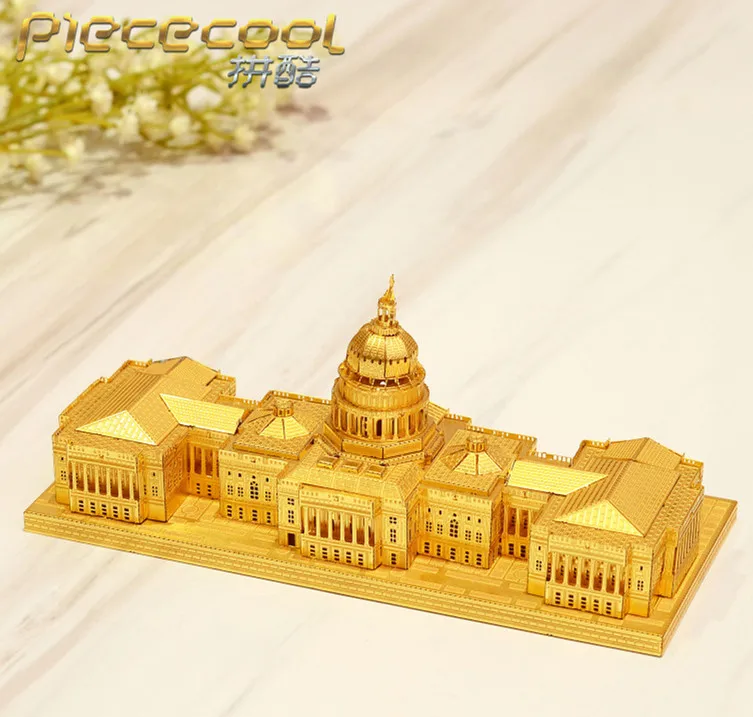 Piececool US Capitol Строительная Архитектура DIY 3D металлическая нано головоломка Сборная