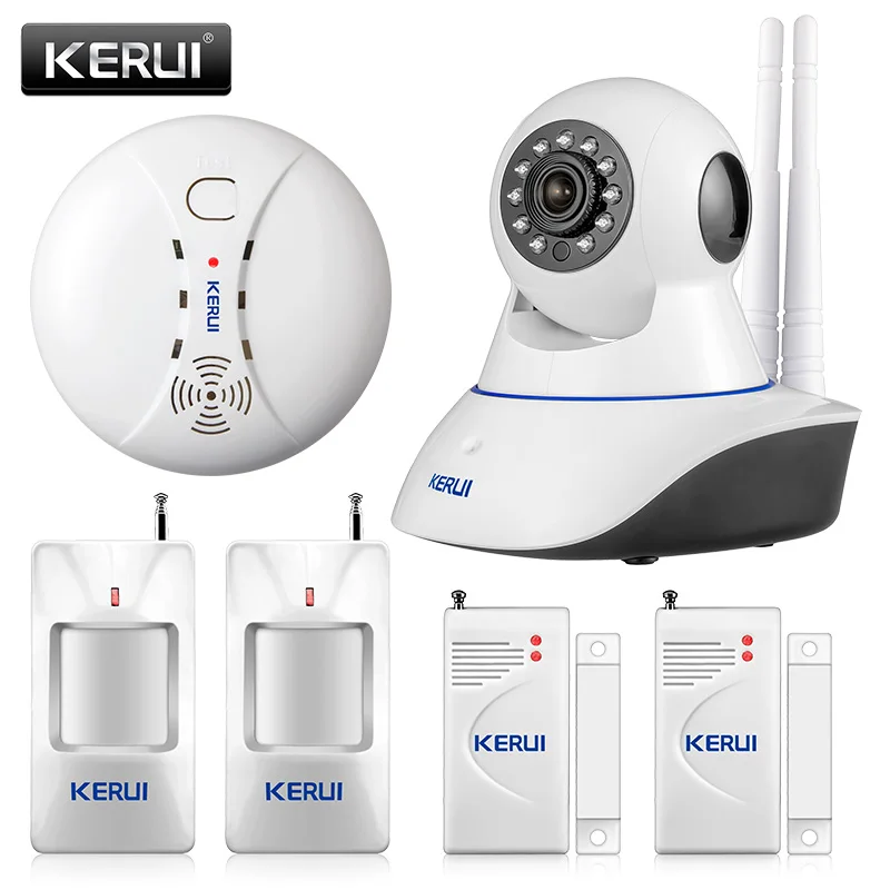 KERUI 720P сеть безопасности wifi IP камера 1.0MP HD Беспроводная цифровая домашняя Камера Безопасности ИК Инфракрасная система ночного видения сигнализация