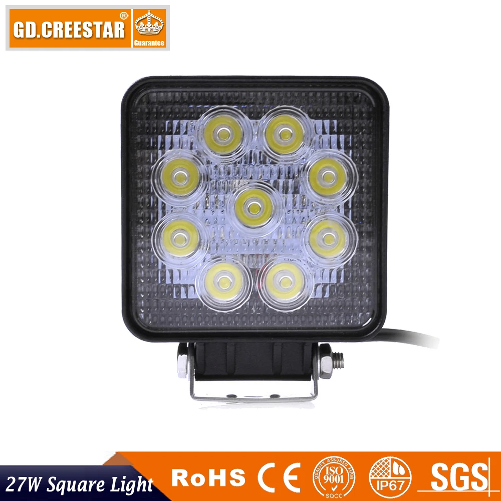 Квадратный светодиодный рабочий светильник 27 Вт 4 дюйма для грузовиков