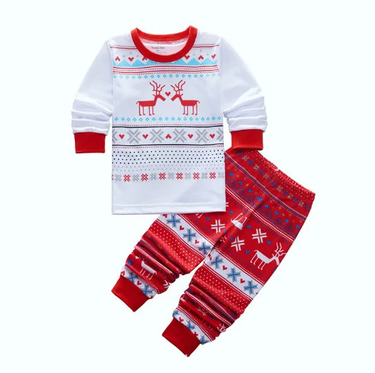 Хлопковая футболка и штаны для мальчиков девочек осенне-зимняя Пижама