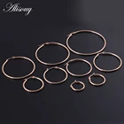 1 пара, женские серьги из розового золота, ювелирные изделия из нержавеющей стали 316L, женские серьги-кольца ювелирные изделия