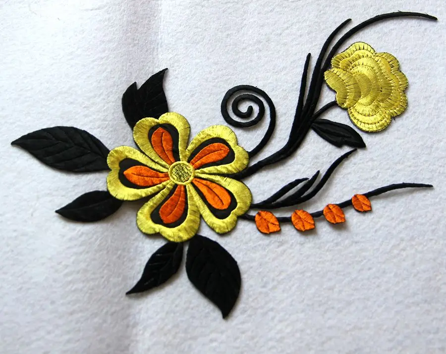 Большие солнцезащитные цветы вышивка железные патчи аппликация для одежды