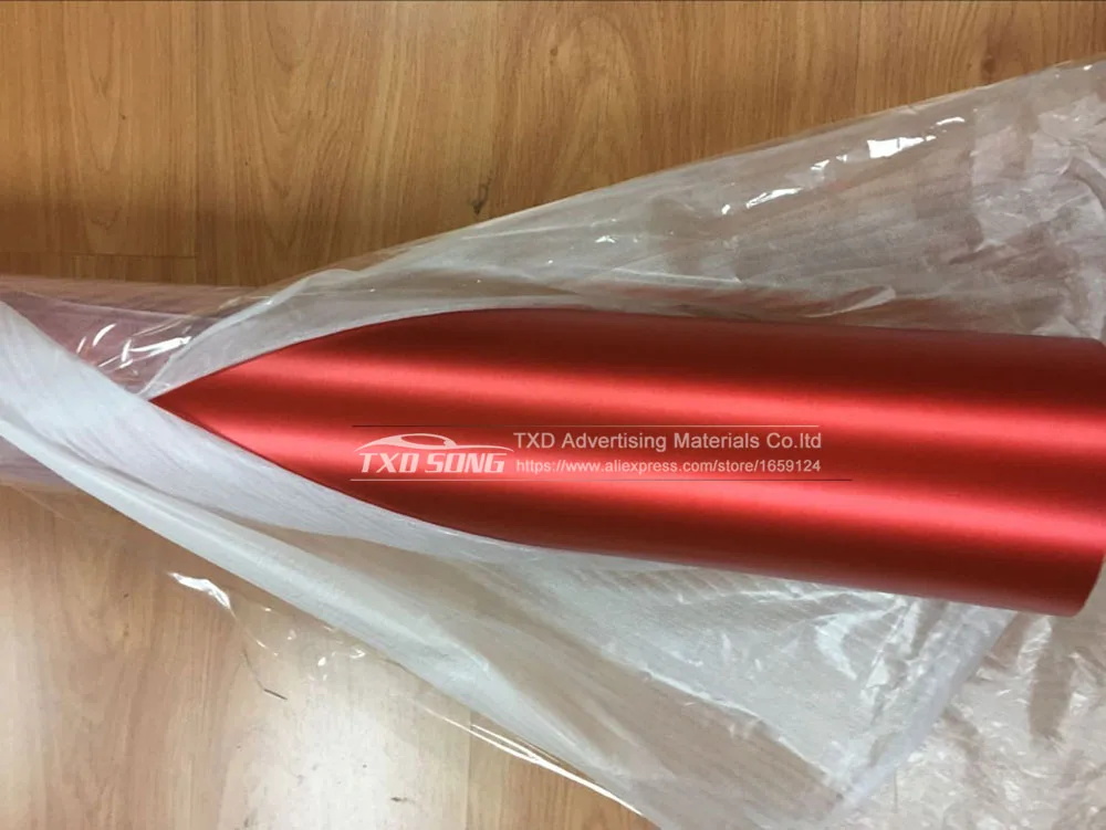 Автомобильный Стайлинг Красный Матовый хромированный Металлик Виниловая пленка