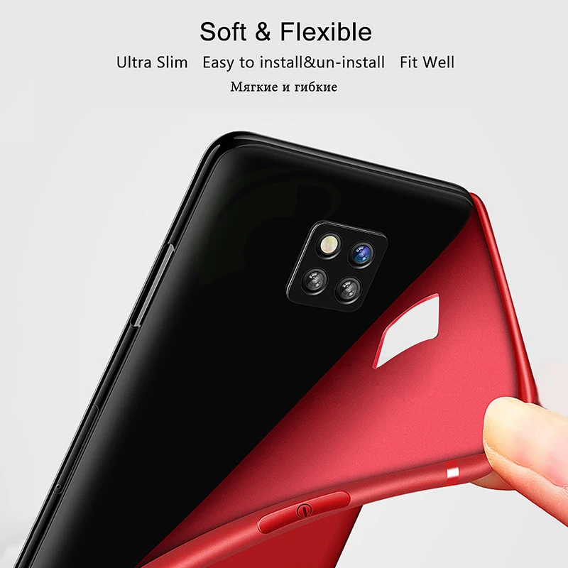 Для Huawei Mate 10 20 Pro матовый Мягкий ТПУ силиконовый ультра тонкий защитный чехол для