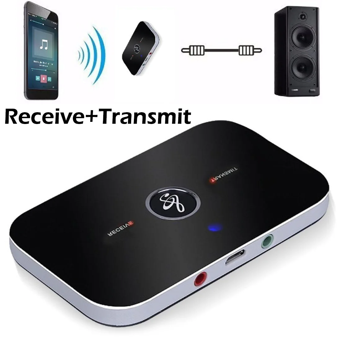 B6 Bluetooth-совместимый 5 0 2 в 1 передатчик приемник беспроводной аудио адаптер для ПК