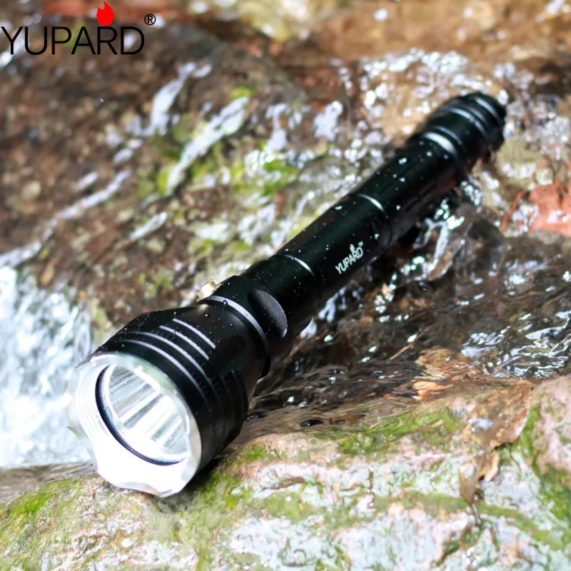YUPARD diving 100m Underwater Flashlight Torch XM-L2 LED T6 white yellow light Light Lamp Waterproof 18650 rechargeable battery waterproof 6000lm 4xled l2 powerful 100m underwater diving flashlight torch lamp 2x6800mah battery dual charger